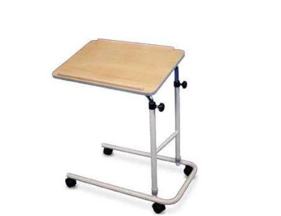 China Modern Hospital Furniture Over Bed Table Wooden Adjustable Hospital Bed Tray Table for sale