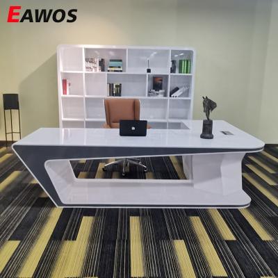 China High Quality White Modern CEO White Office PANEL Color Executive Desk for sale