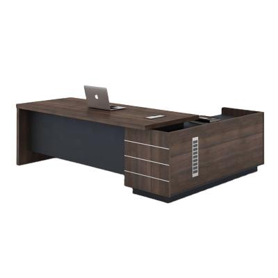 China Manager's Desk Adjustable Modern L Shaped Office Boss Desk (Size) Wooden Executive Desk Table For Office for sale