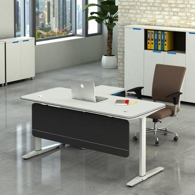 China Modern Leg Melamine White Metal Executive Desk For Office for sale