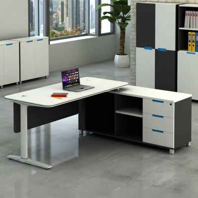 China Panel China Supplier Office Furniture L-shape Metal Wood Elegant Desk for sale