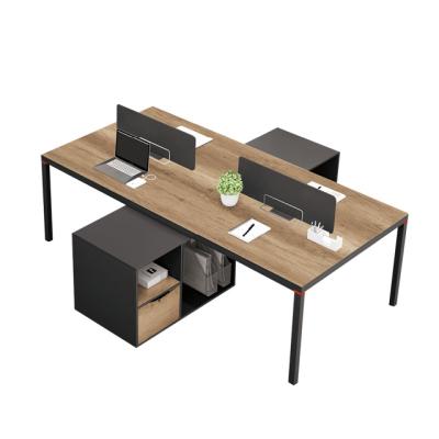 China New Modern Design Customized System With Wired System Melamine Worktop Modular Staff Office Workstation for sale