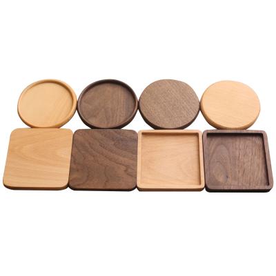 China Environmental protection sustainable creative original eco-friendly bamboo coaster set high quality bamboo wooden coasters for sale