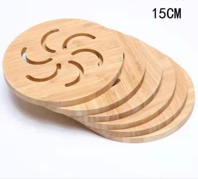 China Sustainable Factory OEM Bamboo Wooden Coaster Dining Table Use Coffee Coasters for sale