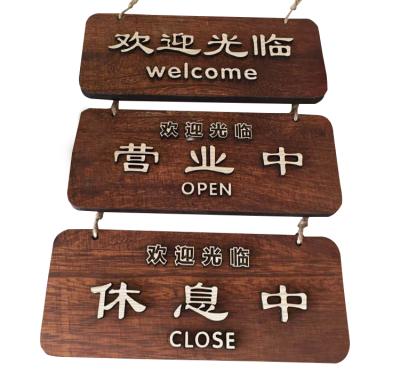 China New Europe Design Welcome Sign For Front Door Custom Words Wooden Door Signs for sale