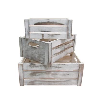 China Cheap New Europe Cheap Sustainable Stronger Thicker Set Wholesale Wooden Storage Small Wooden Crates For Sale for sale