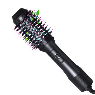 China 2022 New Design 2-in-1 Volumizing Airbrush Ionic Hot Blow Dryer Ionic Hair Dryer Hair Curler Brush for sale