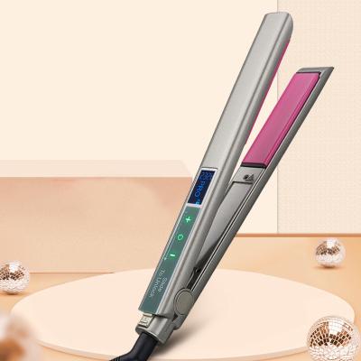 China Safety Mini Electr Flat Iron Professional Hair Straightener Brush Keratin Treatment Ceramic Hair Curler for sale