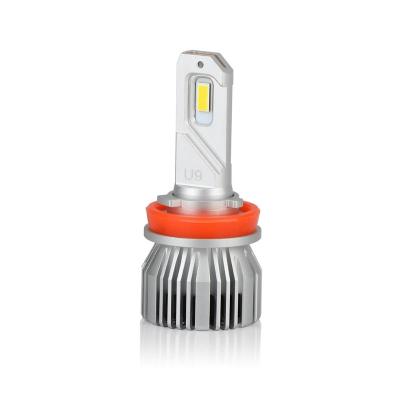 China Canbus+Intelligent Temperature Control System O9 U9 Aluminum Bulb H7 Led Headlight Bulbs H11 100W H4 Led Headlight for sale