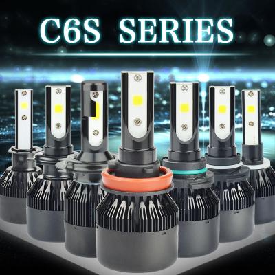 China High Power Car Led Headlight NAO C6S/C6 DC9-36V Design COB Chip Super Heat Dissipation Turbos Car Led Bulb 60W 10000Lumen H11 9005 H7 Led Headlight H4 9006 for sale