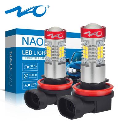 China DRL HB3 9005 LED H10 H8 H16 5202 Auto Driving Fog Light Bulb H9 2835SMD 1300LM 12V White 6000K White for sale