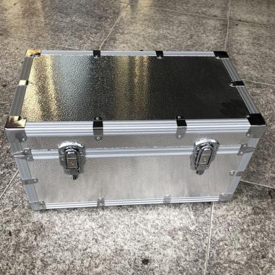 China China Display Aluminum Beauty Waterproof Shockproof Dustproof Hard Rugged Silver Tool Box With Trolley for sale