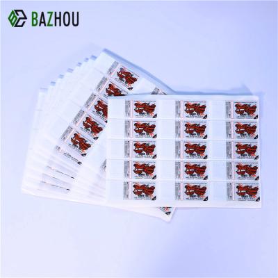 China Expandable Barcode Labels Peel And Reveal Sticker Laminated Plastic Leaflet Labels Skin Off Stickers for sale