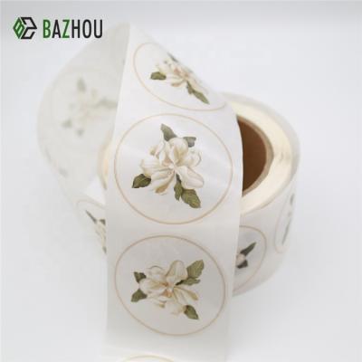 China Waterproof Custom Adhesive PET Transparent PVC Stickers Roll Around Labels Clear Printing for sale