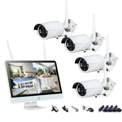 China NIGHT VISION All In One Easy To Use 4 Channel Housing Using Wireless 1080P CCTV Camera System Kit With 15.6inch Monitor for sale