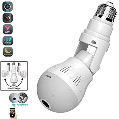 China NIGHT VISION factory wifi bulb light cctv camera OEM WIFI bulb camera 360 degree VR panoramic camera for sale