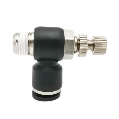 China PU/JSC SL1/4-N01NPT Inch Hose Air Nylon Hose Joint Threaded Pneumatic Control Valve Reducing L-Type Valve Fitting for sale