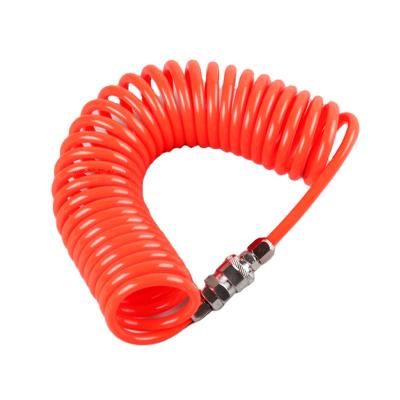 China PP 3M/6M/9M/12M/15M Polyurethane Pneumatic Air Compressor Hose Tube 6*4mm 8*5mm 10*6.5 12*8mm Pneumatic Spring Spiral Hose With Connector for sale