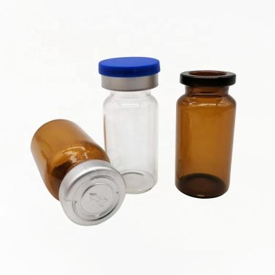 China Custom Pharmaceutical Sterile Plastic Flip Prescription Vial Top Cap Vials 10ml Glass Vials for sale