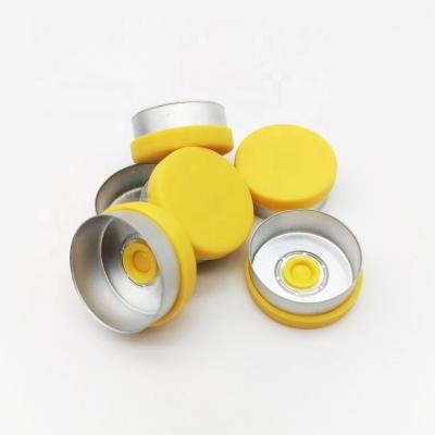 China Non Refillable Flip Tear Off Aluminum Plastic Seal Caps 20mm For Injectable Vials Glass Bottles Antibiotic Insulin for sale