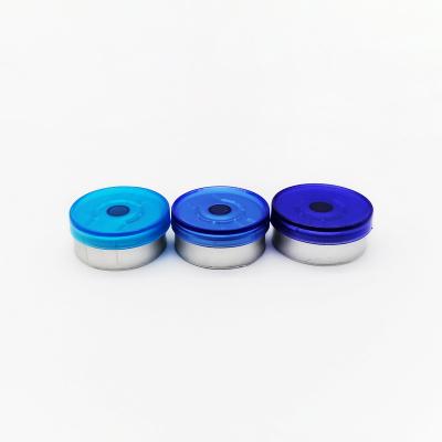 China Non-Refillable Aluminum Plastic Seal Cap Lid Color Alu-Plastic Flip Off Caps For Glass Vials for sale