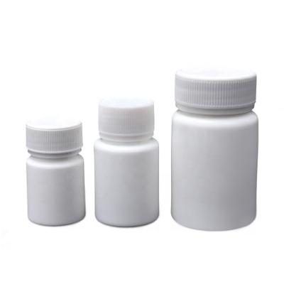 China Meidical Packaging Medical Grade Capsule Bottle 30ml 30cc HDPE White Small Plastic Pill Bottle With Screw Cap for sale