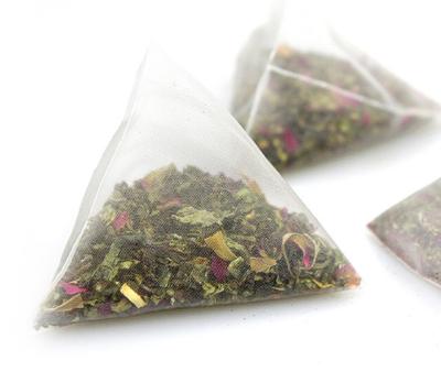 China Triangle aseptic tea bag with all kinds of tea leaf for sale