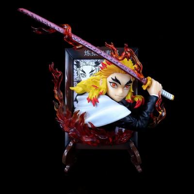 China 13cm Anime Figure Demon Slayer 3D Photo View Kimetsu Action Number No Yaiba Rengoku Kyoujurou Anime Figures Toys for sale