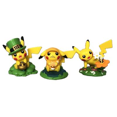 China Hot Lucky Day Rainy Pikachu Pokemon Handmade Toy Model Decorations Curiosity Cute Gift For Friends for sale