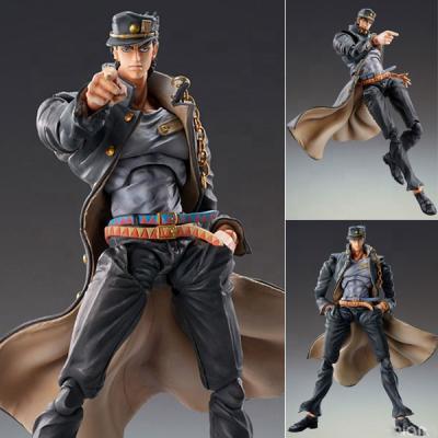 China Hot Selling 28CM Anime jojo's adventure Anime jojo's bizarre PVC figure Kujo Jotaro PVC action number toy for gifts for sale