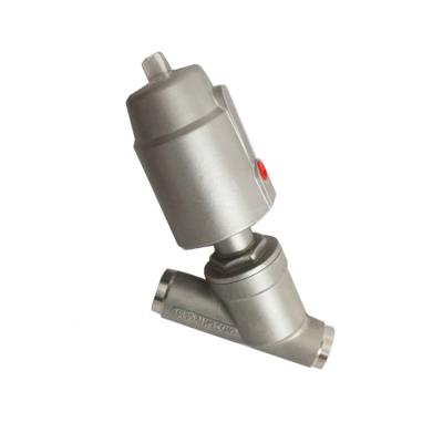 China General 304 Stainless Steel Angle Valve Weld Type Vapor Angle Seat Pneumatic Valve for sale