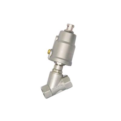 China SS316 Type DN20 Thread Connection Angle Seat Stainless Steel Normally Open Pneumatic Valve for sale