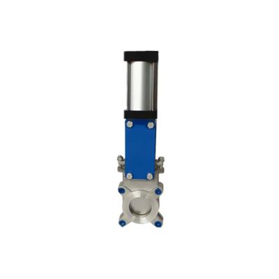 China Cast Iron And Stainless Steel Knife Pneumatic Gate Valve China With Stainless Steel Body for sale