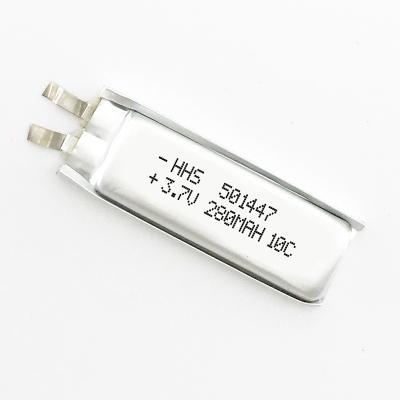 China Toys 501447 3.7v 280mah 10C lithium polymer battery for e-cigarette electronic cigarette for sale