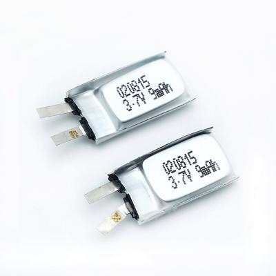 China Tiny toys rechargeable battery 3.7v 9mah thin film battery 020815 lipo 200815 battery with wire connector for sale