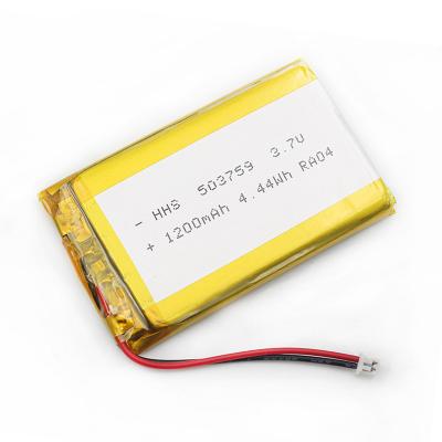 China ISO9001 toys factory 503759 lithium battery 3.7V 1200mAh lipo battery for sale