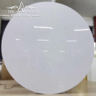 China Wedding Backdrop BD-AC001-WH Round Backdrop D200cm White Acrylic Circle Backdrop For Wedding Events Fondo Blanco From A Dream Wedding Store for sale