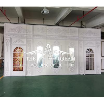 China Event Decoration BD-WP061 French 3D Backdrop For Wedding Stage Backdrops For Wedding And Event / Fondo Blanco From A Dream Wedding Store for sale