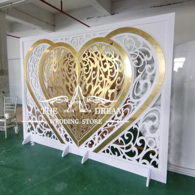 China Classic Event Decoration BD-WP059 Heart Backdrop For Wedding And Event Stage Decor Mariage / Fondo Corazon Boda From A Dream Wedding Store for sale