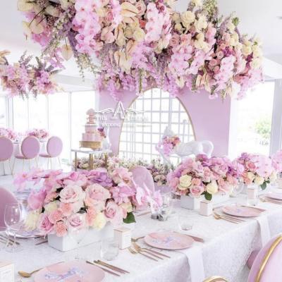 China Wedding Backdrop BD-WP027 New Design Pink Wedding Backdrop For Wedding Stage / Boda Fondo From The A Dream Wedding Store for sale