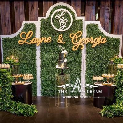 China Wedding Backdrop BD-WP032 Greenery Grass Wedding Backdrop For Event Decor / Fondo de Boda From A's Dream Wedding Store for sale