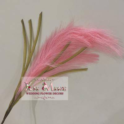 China XM-LSF065-2 Home Decoration Pampas Grass Stem Artificial Rose Flower For Tending Event Wedding Flowers Yiwu Decorative Flower City for sale