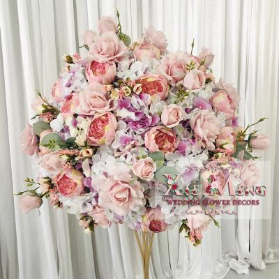 China Decorative Flower 60cm Rose Flower Ball Flower Centerpiece FLB072 Quality Wedding Rose For Centerpiece Flore Decoracion Boda Deco Mariage de Tableau for sale