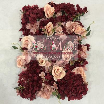 China Dark Red Wedding Decoration TAD-FLP020 Flower Panel 40*60cm For Wedding 3D Flower Backdrop/Wedding Flower Backdrops From Flore Boda From XieMeng for sale