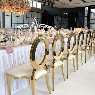 China Tools DC-SS013 Stainless Steel Gold Chair Modern Foshan Event Furniture Modern Wedding. /Silla Boda From The A Dream Wedding Store for sale