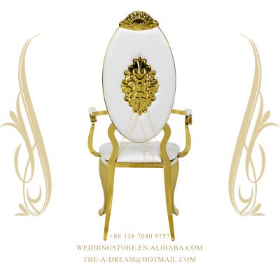 China DC-SS016 Modern Golden Stainless Steel Wedding Chair For Banquets And Hotel Furniture From A Dream Wedding Store for sale