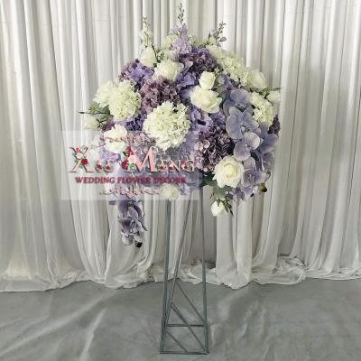 China CEN-FL060 Exclusive Flower Centerpiece CEN-FL060 Quliaty Purple Orchid Rose Flower Ball for Wedding Centerpiece Mesa/Table Flores for sale