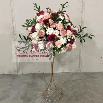 China Flower Arrange TAD-CEN-FL054 Wedding Flower Table Decorative Pink Centerpiece Flore Boda The A XieMeng Dream Flower Shop / Wedding Decor for sale