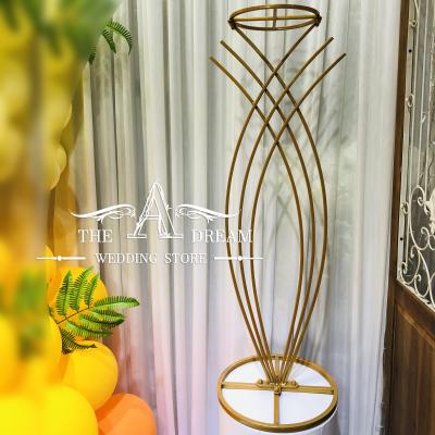 China CAN-IR114 Weddings Gold Flower Vase For Wedding Centerpiece / Centro FLore de Mesa de Boda From A's Dream Wedding Store for sale