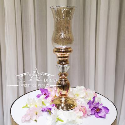 China Wedding Simple Wedding Centerpiece Luxury Wedding Centerpiece Metal Candelabra Gold Wedding Decoration From A Dream Wedding Store for sale